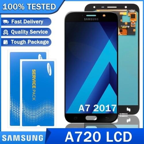 5.7'' Original LCD for SAMSUNG Galaxy A7 2017 A720 A720F Super AMOLED Display Touch Screen Digitizer Repair Parts