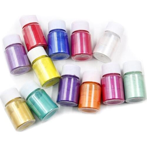 36pc Mermaid Pearlescent Powder Dropping Glue Resin Natural Mica Mineral Powder