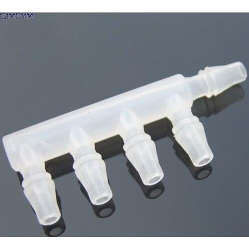 5pcs/set 4.8mm PE Five-way Equal Diameter Pipe Joint Hose To Hose Silicone Tube Linker Aquarium Parts