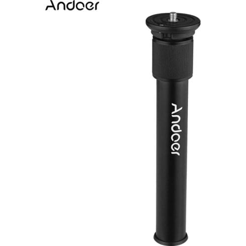 Andoer Tripod Aluminum Alloy Extension Tubes 2-Section Tripod Accessories Center Column Shaft Extension Tube