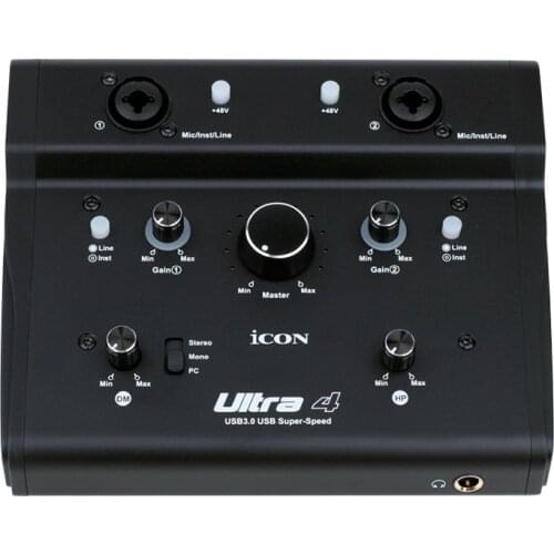Original ICON Ultra 4 USB 3.0 audio interface external sound card 2-In/2-Out USB Recording Interface with 48v phantom power