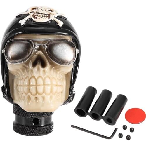 Car Styling Skeleton Skull Head Car Manual Gear Shift Knob Stick Lever Shifter Head Universal gear knob car accessories