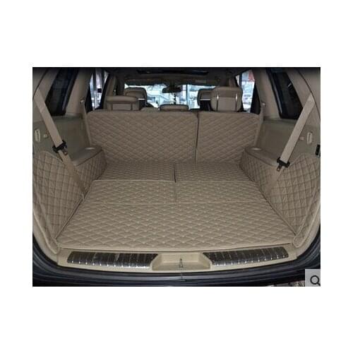 No Odor Customized Full Covered Pu Leather Waterproof Cargo Rugs Non Slip Carpets Car Trunk Mats for MercedesBenzGLS 550 7seats