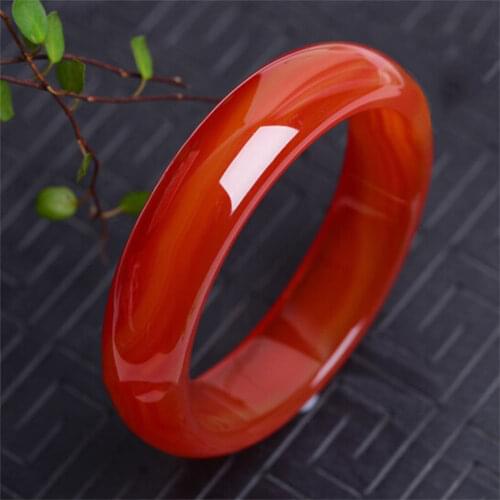 Natural jade rojo médula ósea chica estrechas rayas Rojo ágata pulsera de jade