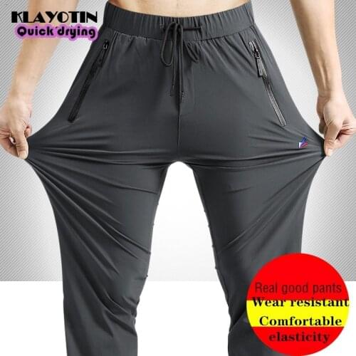New Hiking Pants Elastic Quick Dry Thin Softshell Trousers Men Summer Outdoor Camping Trekking Fishing Climbing Refreshing Wear