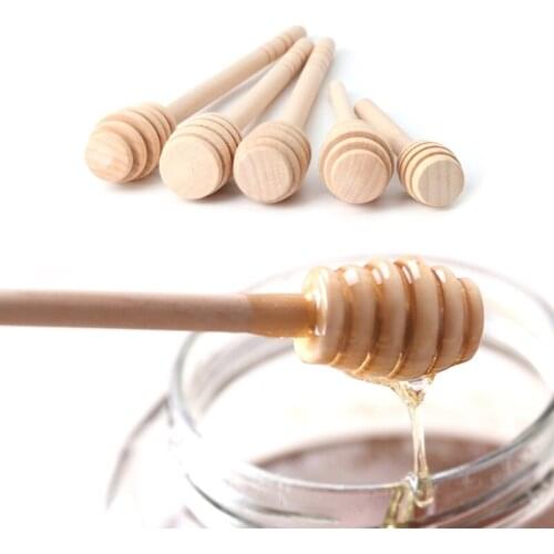 Wood Honey Dipper Wooden Stick Spoon Dip Drizzler Server Spoon Long Handle