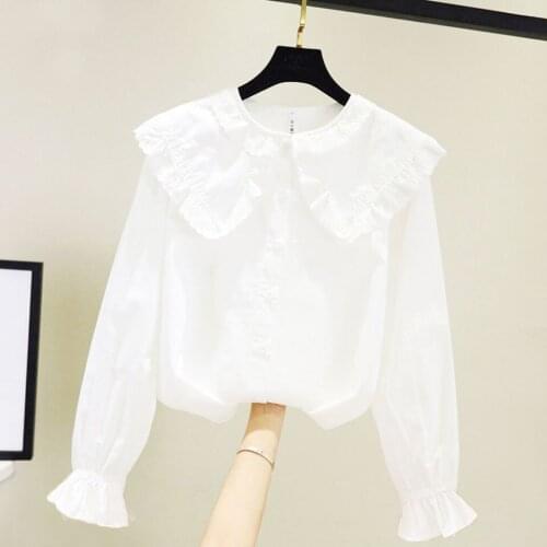 Kids Girl Shirts Toddler Baby Girls Casual Tops White Blouse Turn-down Collar Girls Blouses Shirt For Girl 3 4 5 6 7 8 9 10 12