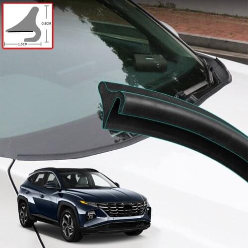 For Hyundai Tucson 2019-2022 DIY Car Seal Strip Windshied Spoiler Filler Protect Edge Weatherstrip Strip Sticker Car Accessories