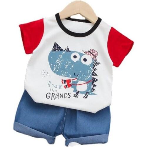 Infant Fashion Summer New Baby Girl Clothes Sports Children Boys Cotton T Shirt Shorts 2Pcs/sets Toddler Costume Kids Tracksuits
