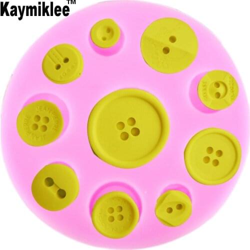 F1092 Different Sizes of Buttons UV Resin Silicone Mold Fondant Chocolate Candy Gumpaste Lollipop Crystal Epoxy Soft Clay Bake T
