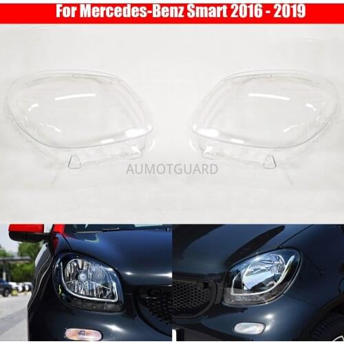 Headlight Lens for Mercedes-Benz Smart Fortwo Forfour 2016 2017 2018 2019 Headlamp Cover Replacement Front Car Light Auto Shell