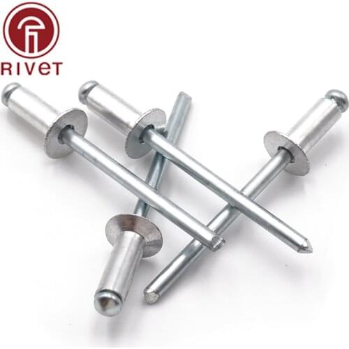 ISO 15978 M4.0 Aluminium Steel Countersunk Open Head Break Mandrel Blind Rivets Nail Pop Rivets For Furniture Aluminum Plate