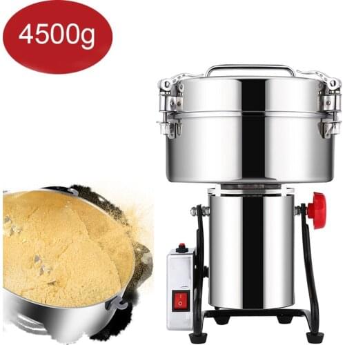 4500G 5000W High Speed Intelligent Spices Cereals Crusher Commercial Household Coffee Dry Food pepper Grains Grinding Machine