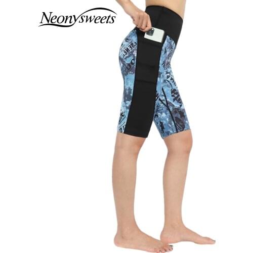Neonysweets 2021 Summer New Arrival Yoga Shorts For Women Female Bicycle Womens Tracksuit Short Tights Gym Fitness Knickers
