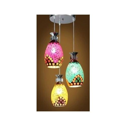 Moroccan pendant light handmade mosaic stained glass Corridor Stairwell cafe restaurant hanging light lamp