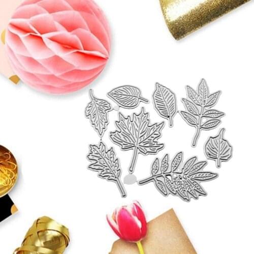 Leaf Metal Cutting Dies Cut Leaf Leaves Decoration Scrapbook Paper Craft Knife Mould Blade Punch Stencil Branch Dies Scrapbook