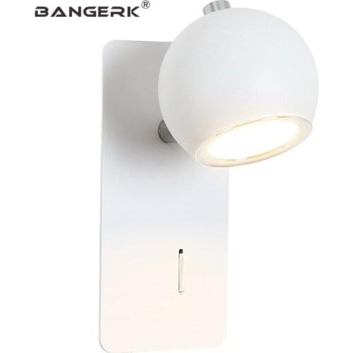 Loft Style Switch Sconce Wall Light Wood Iron Nordic Design Modern Adjust Bedroom LED Wall Lamp Home Decor Lighting Fixtures