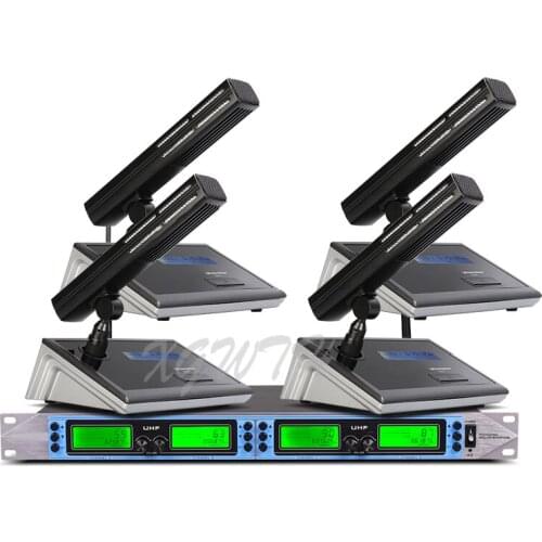 One Drag Four Wireless Conference Microphone Desktop Gooseneck Condenser Microphone Anti-howling Voice