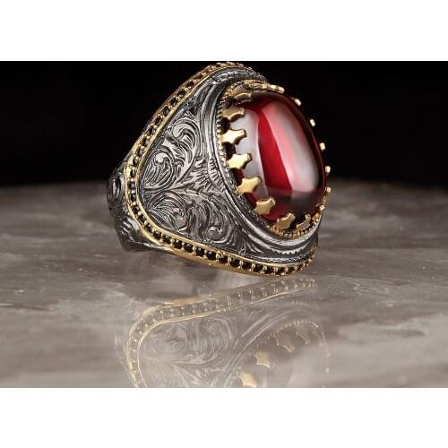 Edging Plating Pen İşçilikli 925 Sterling Silver Ring