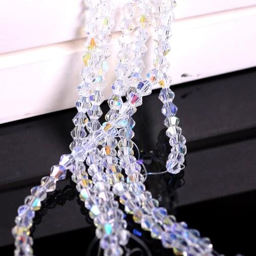 Miyuki Bicone Glass Beads AB 2/3/4/6/8mm Czech Crystal Spacer Beads For Diy Making Jewelry Accessories Needlework Wholesale