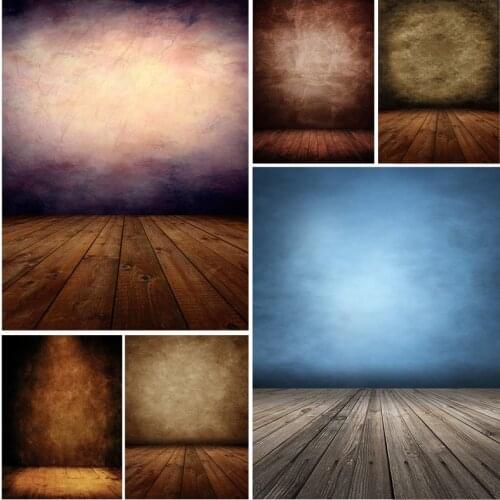 SHUOZHIKE Vinyl Vintage And Wooden Floor Children photo Backdrops Photography For Studio Background Props 21415 LFG-05