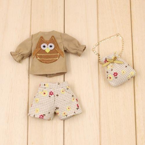 [wamami] Small Doll Clothes 6 Candy Licca Lijia SD Doll Dress Pants Bag 3pcs