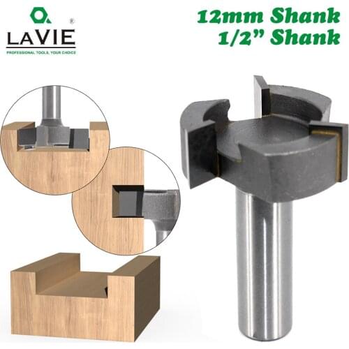 1Pc 12mm 1/2 Shank 3 Teeth T-Slot Z3 Router Bit Straight Edge Slotting Milling Cutter Cutting Handle for Wood Woodwork