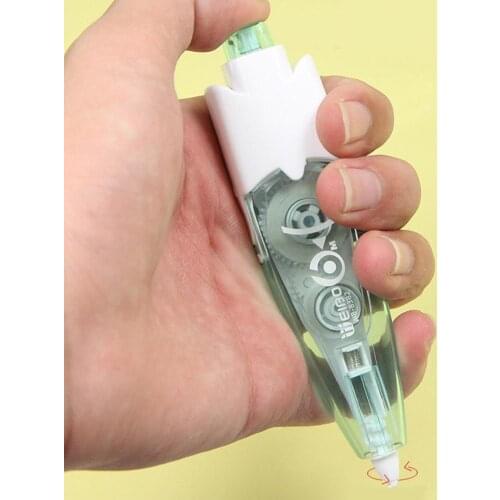 1Pc 5mm*6m Press White Corrector Pen Special Design White Correction Supplies Tape Pen Office School Stationery K0M1