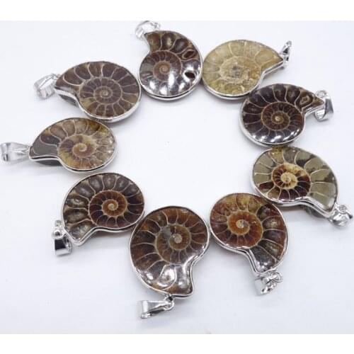 1pc Natural Crystal Conch slice pendant Guardian Gemstones Simple and simple Couple decoration Pendant Necklace Pendant