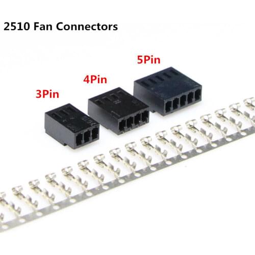 50pcs/lot High Quality Black 3Pin male fan Connector-free shipping
