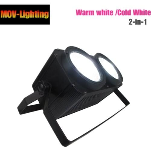 2x100w LED Audience Light Warm White cold white COB 2 Eyes 200W DMX LED Blinder Stage Light for theater