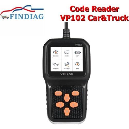 Viecar VP102 Car & Truck Code Reader 2in1 Diagnostic Tool obd ii Scan Universal Truck Multi-Systems Heavy Duty Truck J1939 J1708