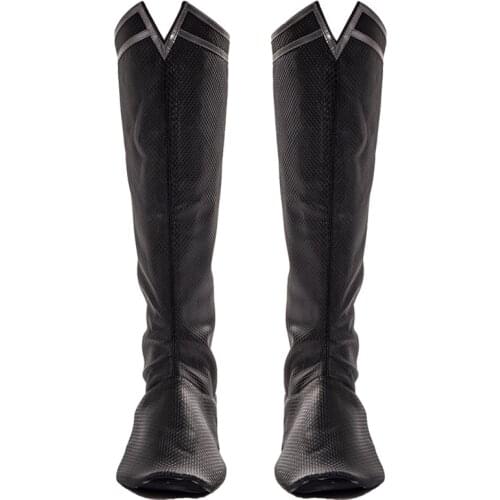 Adult Superhero Boots Cosplay Costume For Men Fancy Halloween Masquerade Shoes Feet Accessories
