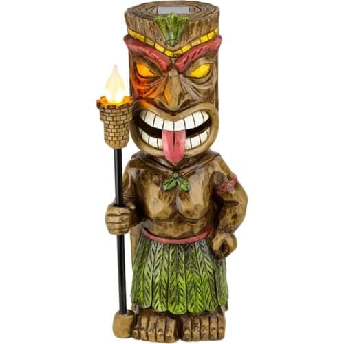 Torch Totem Resin Garden Light Ornaments Outdoor Retro Hawaiian Wine Glass Sculpture Garden Home Decoration Door Sign