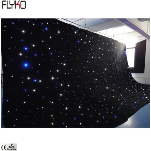 Flexible led star curtain fabrics cloth 4x6m BW DMX function led mesh curtain Star Ceiling Cloths
