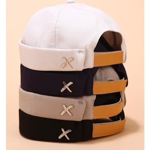 Streetwear Personality Brimless Cotton Beanie Hip Hop Skullcap Melon Sailor short Cap hats Winter Autumn Casual Vintage Beanies