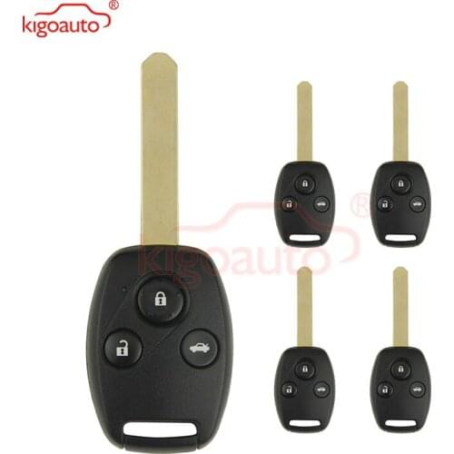 Kigoauto 5pcs 3 button 434 Mhz HON66 with ID46-PCF7961 chip for Honda Civic Accord 2007 2008 2009 Remote key HLIK-1T