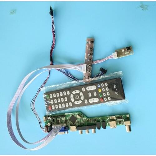 Kit for B140XTN06.1/B140XTN06.0 1366x768 TV AV LED Controller board LCD USB remote Display HDMI Panel 40pin Audio Screen VGA 14"