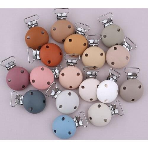 Baby Teether Safety Clasp Round Silicone Pacifier Clip Infants Dummy Chain Nipple Soother Holder Accessories