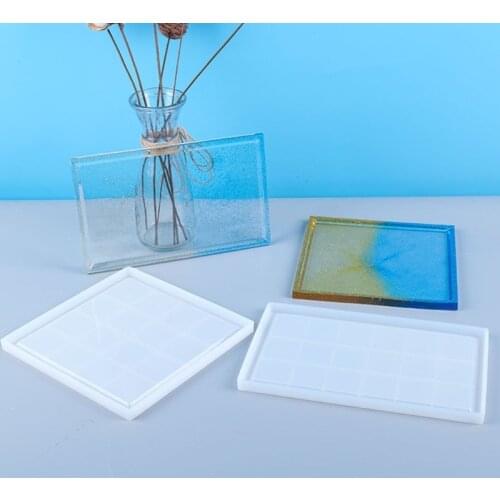 Tray Coaster Silicone Mould DIY Crafts Decorations Making Tool Cup Mat Crystal Epoxy Resin Mold Drop Ship