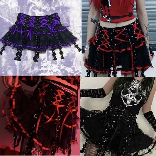 Kawaii Gothic Short skirt Punk Short skirt Dark Short skirt Street Short skirt aesthetic Short skirt vinatge y2k Short skirt