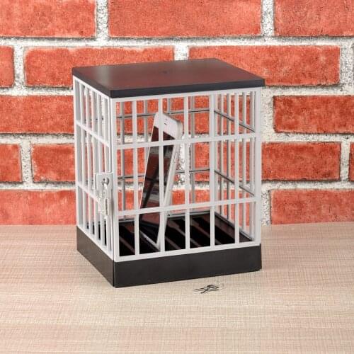 Mobile Phone Jail Cell Prison Lock Up Safe Smartphone Home Table Office Gadget quality Storage Box Locking Cage Party Storage