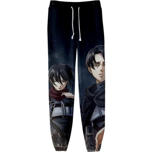 Fashion Attack On Titan Pants Cosplay Costume Sweatpants Elastic Trousers Casual Anime Attack The Titans Trousers Women/men