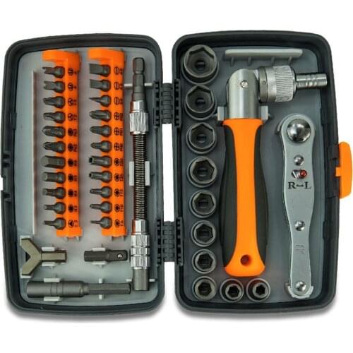 38 in 1 Chrome-Vanadium Steel Labor-saving Ratchet Multipurpose Screwdriver Bits Sleeve Set Hardware Tool Set Practical Tool Set