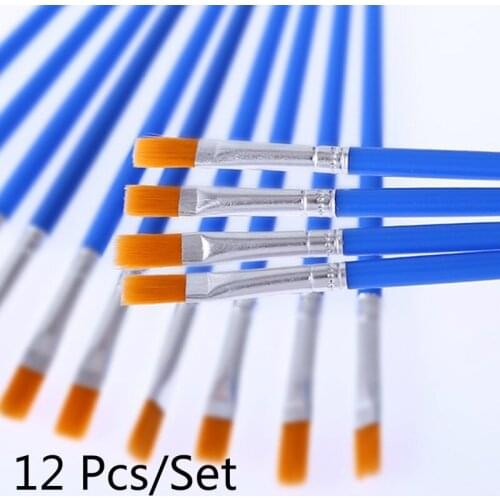 10 Pcs/ Set Painting Brush Graffiti Painted Acrylic Watercolor Paint Kindergarten Hook Line Pen Pen Gouache Nylon Brush