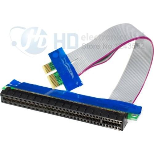 2014 new hot deal PCIe Express x1 to x16 Adapter Extender Cable 19cm 1X To 16X pcie 1x to 16x cable riser card