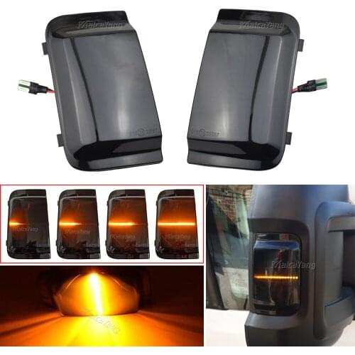Pair Side Smoke Lens Rearview Mirror Indicator lights Signal Lamp For Citroen Jumper Fiat Ducato Peugeot Boxer