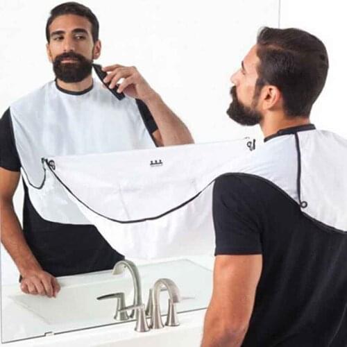 Shave Apron Bib Pongee Male Beard Care Trimmer Facial Hair Cape Sink Shaving Waterproof Aprons