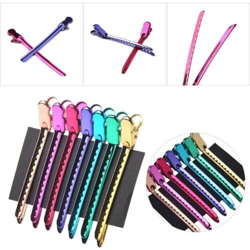 Drop Ship&Wholesale 12Pcs/Set Metal Duck Mouth Hair Clips Hairdressing Salon Clamps Styling Tools Oct.15