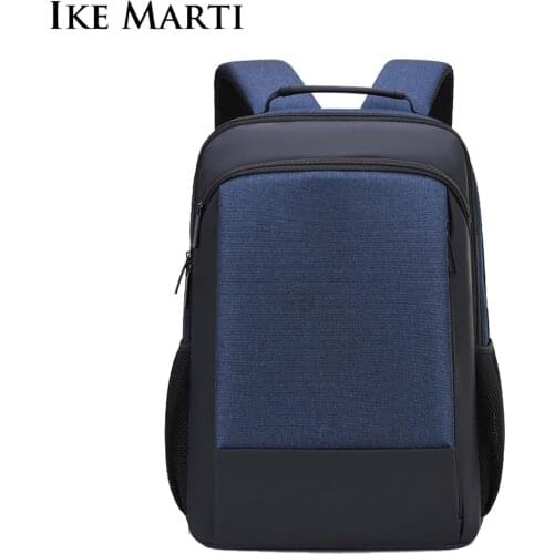 IKE MARTI Laptop Backpack Men 15.6 Inch Office Work Women Backpacks Waterroof Business Bag Unisex Black Backpack Slim Back Pack